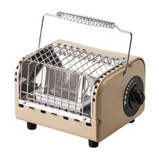 寶貝屋 帳篷暖爐 露營冰釣夜釣烤火爐 室內戶外便攜式瓦斯取暖爐, 米色, 1個