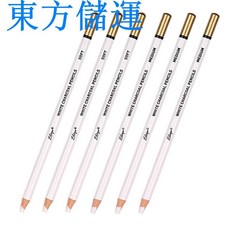 白色炭筆套裝 6支入 高光素描鉛筆 繪畫炭畫鉛筆 素描寫生速寫碳筆 軟性/中性碳筆 臺灣出貨, 1個