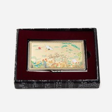 나전칠기 명함케이스 장생도 문양 자개 금장 명함지갑 비즈니스 명함집 전통공예 고급 명함함, 포장선택안합