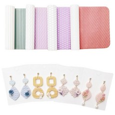 HOBBIESAY 4피스 폴리머 클레이 텍스처 롤러 3D 프린트 롤러 점토 모델링 엠보싱 도자기 스탬프 공예 주얼리 제작용, White