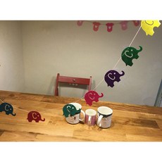 大象造型派對拉花掛飾 彩旗掛飾 生日派對聚會掛飾 拍攝背景裝飾 櫥窗裝飾佈置