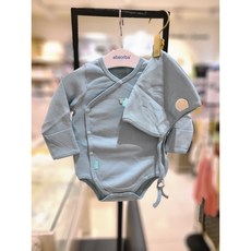 [압소바] 가을 60% /출산용품의 기본 배내저고리 스타일 슈트 /슈트 디자인으로 배 나올 걱정없이 /귀여운 보냇스타일 모자까지 세트로*타프모자배내슈트*