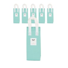 일회용 피크닉 도시락 미니 보냉백 보냉가방 쿨러백 대형 (스티커 포함), 6개, 민트