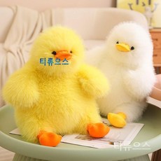 티류으스 대왕 오리 애착인형 옐로우 화이트 대형 봉제인형, 거위 노란색
