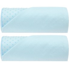 Peryiter 2팩 182.9 x 61cm72 24인치 핫 요가 타월 팩 그립 도트 포함 요가를 위한 접착 섬유 매트 타월 흡수성 극세사 땀 방지 커버 필라테스 운동, 라이트 블루