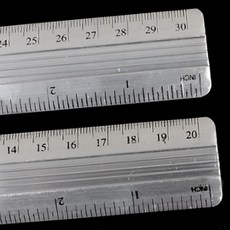 알루미늄자 메탈 알루미늄 직선자 20cm 30cm 제도 사무 건축 측정 내구성 금속LmV, 1개