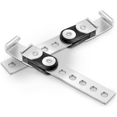 2팩 스위블 스타일 배기 행거 시스템 헤비 듀티 오픈 엔드 머플러 브래킷 범용, 2