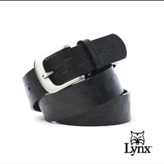 Lynx 高爾夫皮帶, 銀色 (針扣), 黑色 (皮帶), 1個