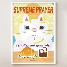 퍼플더스트 기도하는 고양이 천사 그림, 2.천사캣_A3, 포스터만