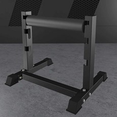 런지 운동기구 레그 허벅지 받침대 발 렉 홈트레이닝 블랙, (후크형 걸이)