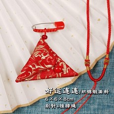嬰兒平安袋 織錦護身符袋, 織錦/好運連連 贈掛繩, 織錦, 好運連連