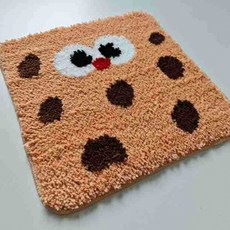 해피유통 유아 아동용 귀여운 캐릭터 원형 방석 소프트 플러시 체크 무늬 좌석 쿠션 사계절 사용 가능, 40*40센티미터., 37