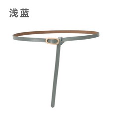 真皮女士細腰帶 香芋綠