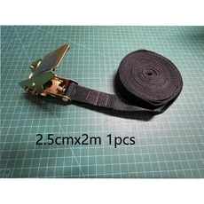 트럭 타이다운 장치 소형 래칫 고정기 자동 잠금 로프 고정기 화물 포장 및 고정 스트랩 항공기 스트랩, 06 bl 2m 1pcs  black