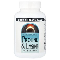 소스내추럴스 프롤린 라이신 L라이신 Proline L-Lysine 550mg 타블렛 60정