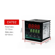 이중 출력 SSR 및 릴레이 CH102 CH402 CH702 CH902 2개의 릴레이 출력 LCD 디지털 PID 지능형 온도 컨트롤러48-240V AC, [01] CH702