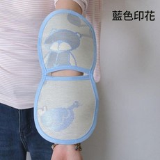 寶寶夏季涼感冰袖枕 哺乳套袖 隔汗護臂, 冰絲款 - 手臂席 藍色印花