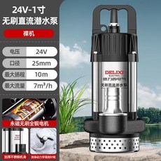 德力西 直流潛水泵 48V 靜音抽水機 灌溉通用, 1個, 1寸不銹鋼【無刷-24V】升級套