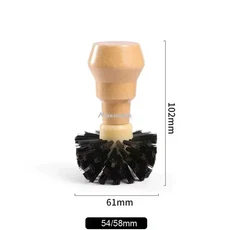 Portafilter 청소 브러시 ​​바리스타 에스프레소 커피 탬퍼 청소 브러시 ​​51mm 54mm 58mm 나무 손잡이가, 기타, 02 54mm 58mm