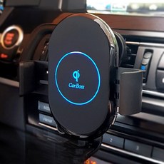 카보스 차량용 무선 고속 충전 거치대 CBS-9800, 1개, BLACK