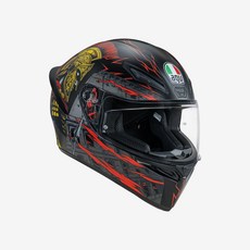 AGV 헬멧 K1 S 풀페이스 GLADIATOR MATT BLACKGOLDRED, M