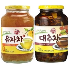 오뚜기 유자차 1kg+오뚜기 대추차 1kg, 1개, 1kg, 1kg, 1개입