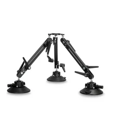 Selens 알루미늄 합금 충격 흡수기 자동차 흡입 컵 마운트 홀더 DSLR 카메라 삼각대 짐벌 안정기 사진 액세, 02 Car Mount