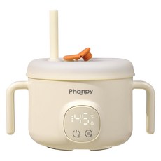 Phanpy 아기유아 음식을 따뜻하게 유지하는 스마트 온도 조절 그릇 404550°C 일정하고 정밀한 온도 제어 316L 스테인리스 스틸 라이너 용량 382.7g(13.5온스