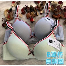 A&J #9552 B罩杯 無鋼圈內衣 下厚上薄2公分 透氣款