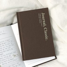 클랙식 저널 일기장 양장 일기 노트 데일리 다이어리, 1개, 브라운