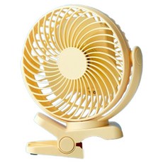 [모던하우스] 안전하고 360도 회전이 자유로운 3 IN1 무선 집게형 선풍기 버터옐로우