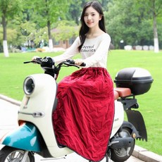 오토바이 무릎 담요 방한 방수 커버 기모 다리 스쿠터, 1개, 레드 플리스 안감