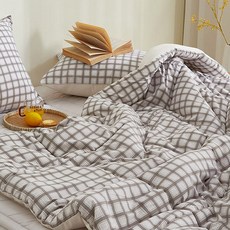 더블리 허그미 소프트마이크로 체크 차렵이불 SSQ 단품&세트 4컬러