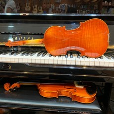 巴哈樂器 9190124 全實木雲杉楓木虎紋小提琴，黑檀木全配件, 詳見包裝, 詳見包裝