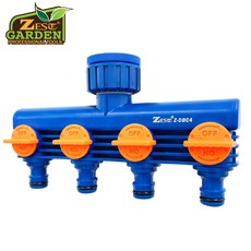 제스트 물분배기 Z-DCB4 관수 호스분배기 다용도 4구 호스 커넥터 농업용 급수기, 1개, 혼합색상