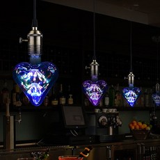 聖誕節裝飾品 七彩心型聖誕燈泡 慶典裝飾必備 KK405, 1個, 七彩