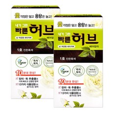 광동제약 내가그린 빠른허브 염색약 1호 진한흑색 X 2개