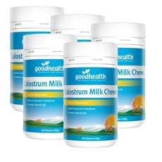 굿헬스 콜로스트럼 단백질 초유 바닐라 츄어블 타블렛 Good Health Colostrum Milk Chews, 5개, 150정