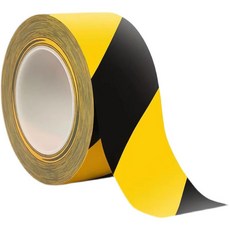 PVC 안전 경고 테이프 50m 흑황 줄무늬 바닥 표시 방수 표식 테이프, 20_50미터x4.5cm3권, 1개