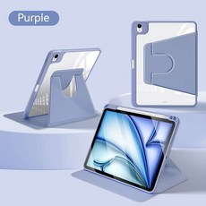360 아이패드 에어 11 M2 케이스용 회전 커버 에어 5/4 아이패드 10세대 10.9인치 미니 6 7/8/9세대 10.2인치 프로 11 12.9 13 태블릿 커버, 03 iPad 10th 10.9in, Purple
