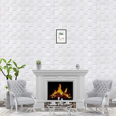 블럭아이 폼블럭 파벽돌 화이트 100 x 70cm 2개 / 접착식