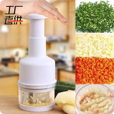 원터치 다기능 스테인리스 펌프 야채다지기 고기 마늘 다용도 만능 요리기, 1개