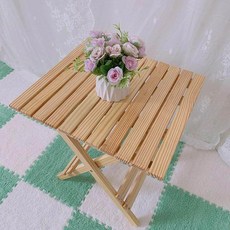 해변 의자 접이식 원목 휴대용 캔버스 테이블 사각 야외 화이트, 원목 사각 테이블