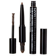 엔와이엑스 3-IN-1 브로우 펜슬 파우더 마스카라, Ash Brown, 1개