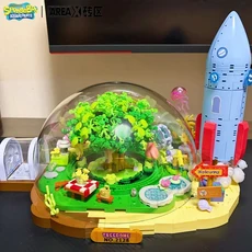 AREAX 스폰지밥 블록 패트릭 하우스 스퀴드워드 조립 만화 건축 모델 크리스마스 선물 어린이 장난감, 01 No Box, 04  AB0088