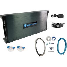 록빌 DBM65 6채널 2600와트 정격 해양/보트 앰프 + 와이어 키트, 록빌 DBM65 6채널 2600와트 정격 해양/보트 앰