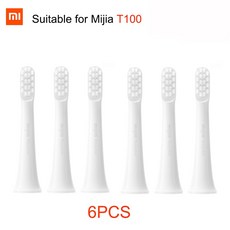 샤오미 소닉 일렉트릭 전동 칫솔모 T100 전용, 6개