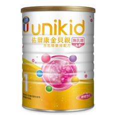 Unikid 佑爾康金貝親無乳糖配方，0-12個月寶寶適用，法國原裝進口, 400公克, 2個