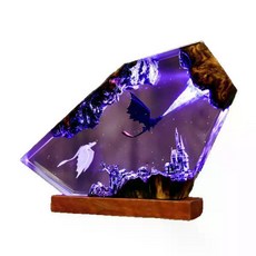 【台灣出貨】樹脂燈Resin Lamp Anime夜煞白煞Toothless光之怒樹脂燈新款, 白光,15*10cm