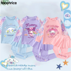 산리오 쿠로미 마이멜로디 시나모롤 여아 주니어 수영복 래쉬가드